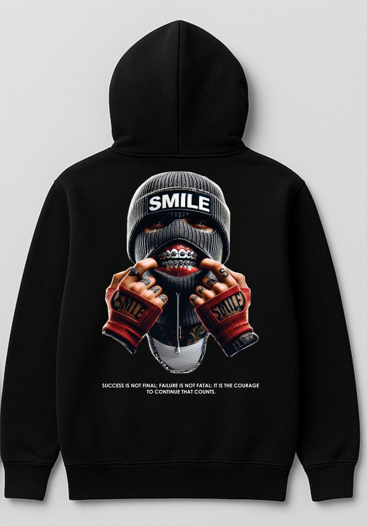 Black Smile Face Hoodie